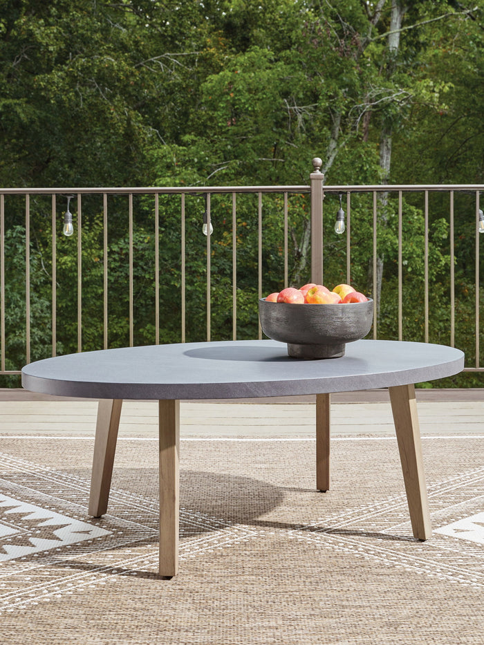 Harmony Headlands - Oval Cocktail Table - Natural / Gray image 4