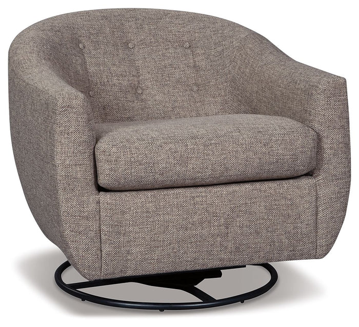 Upshur - Swivel Glider Accent Chair - Taupe image 1