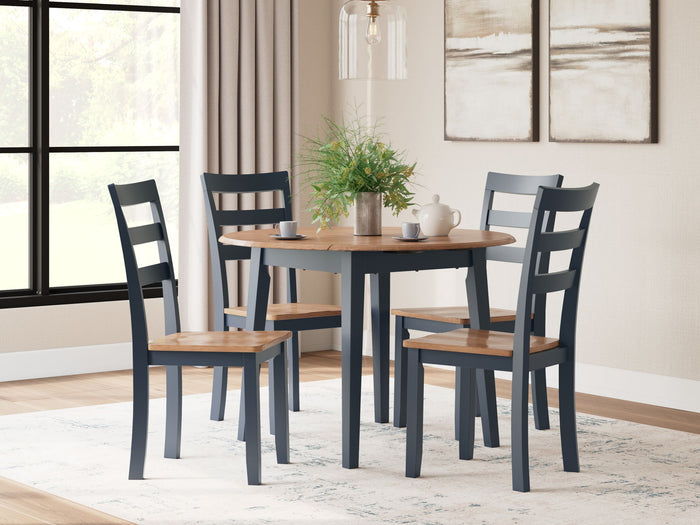 Gesthaven - Round Dining Room Drop Leaf Table Set image 4