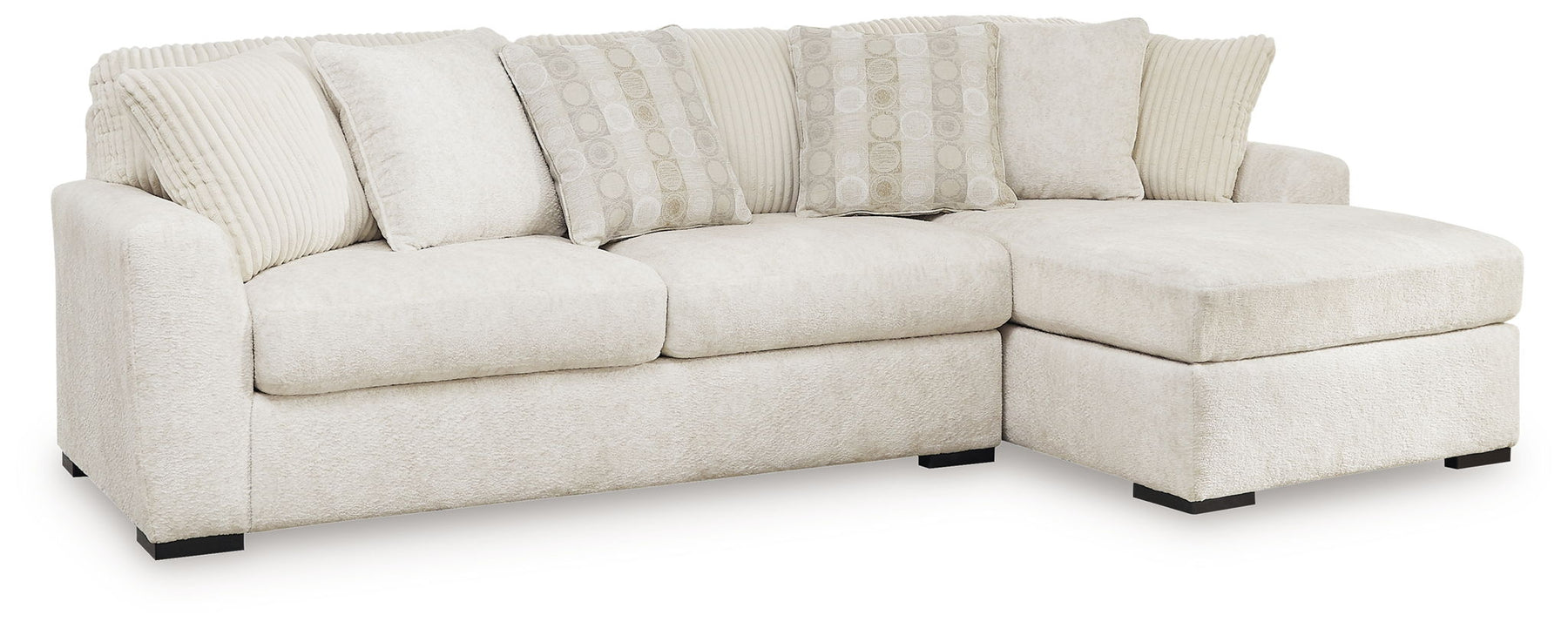 White / 2 Pc. Right Arm Facing Corner Chaise Sectional