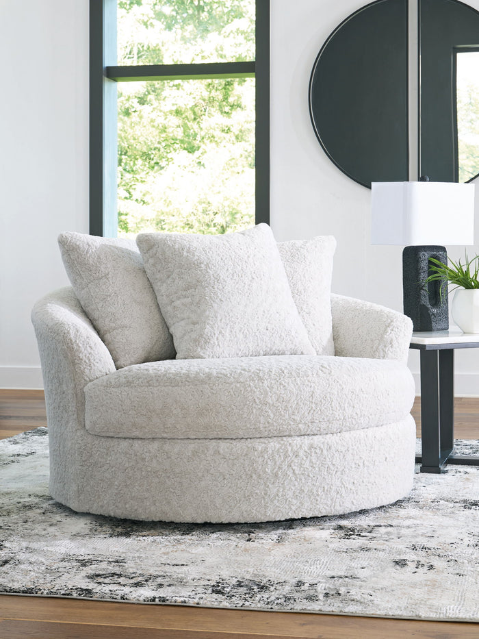 Cuddle Plush - Oversized Swivel Accent Chair - Arctic image 4