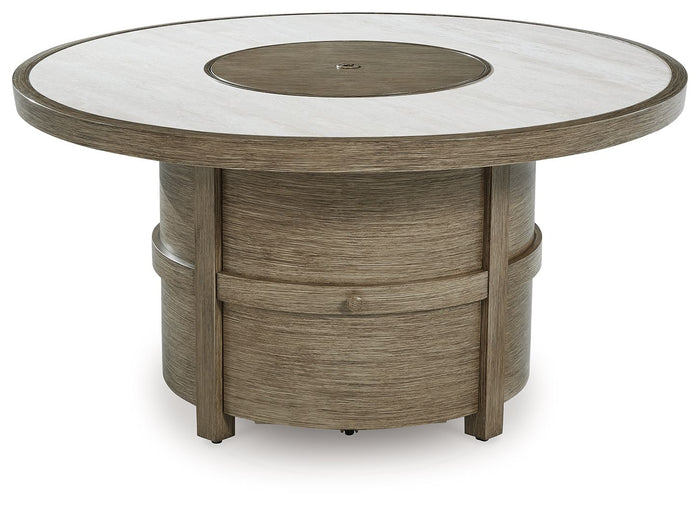 Rainier Ranch - Round Fire Pit Table - Beige image 4