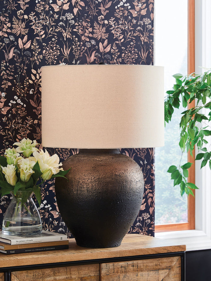 Newgerhard - Metal Table Lamp - Brown / Black image 4