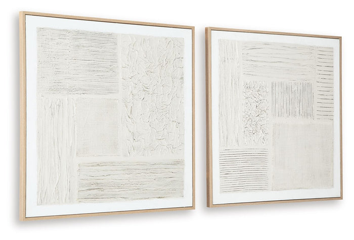 Andorfield - Wall Art Set (Set of 2) - Beige / Black / White image 4