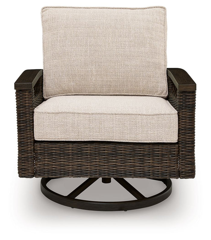 Monterey Point - Swivel Lounge Chair (Set of 2) - Dark Brown image 4