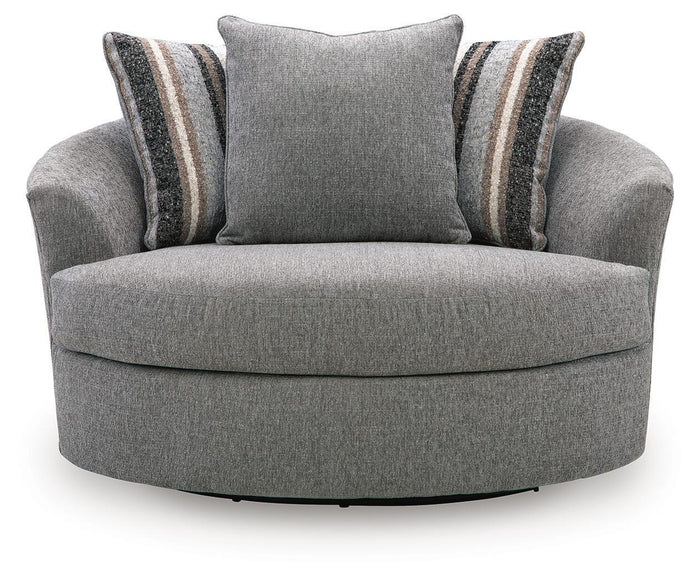 Creston Heights - Oversized Swivel Accent Chair - Smolder image 4