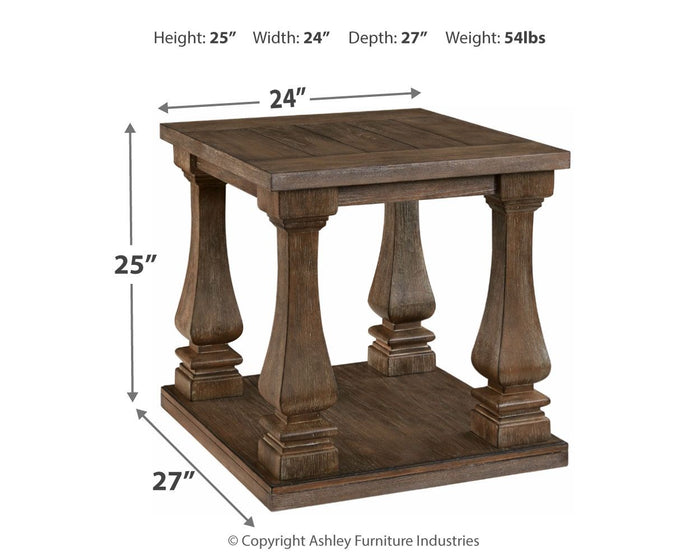 Johnelle - Rectangular End Table - Gray image 4