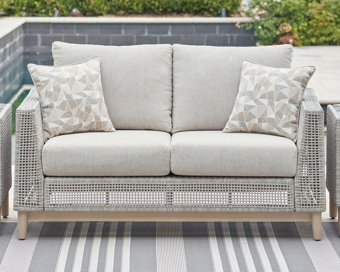 Seton Creek - Loveseat With Cushion - Gray image 4