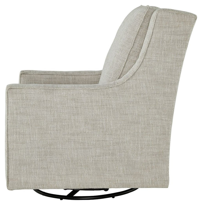 Kambria - Swivel Glider Accent Chair - Fabric - Fog image 4