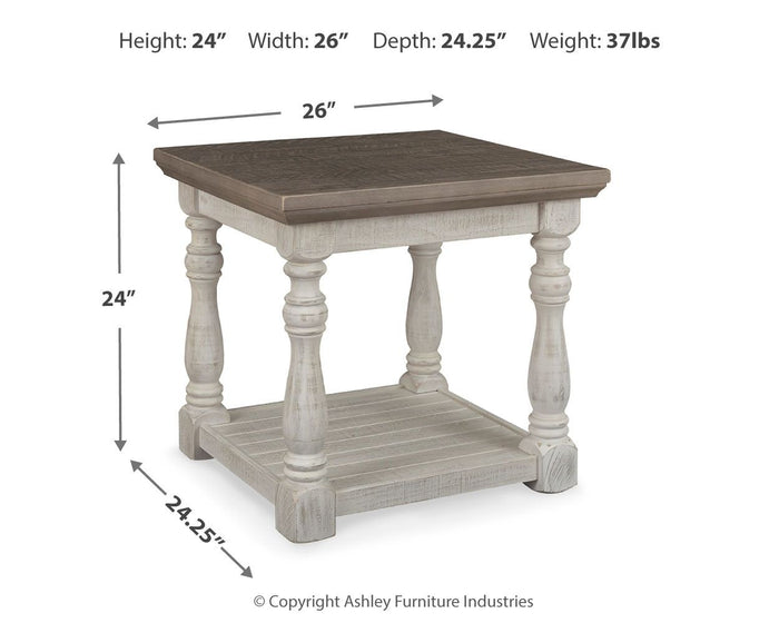 Havalance - Rectangular End Table - Gray / White image 4