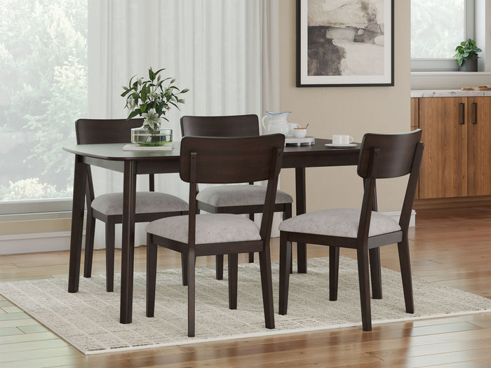 Mallenette - Dining Room Table Set (Set of 5) - Merlot image 4