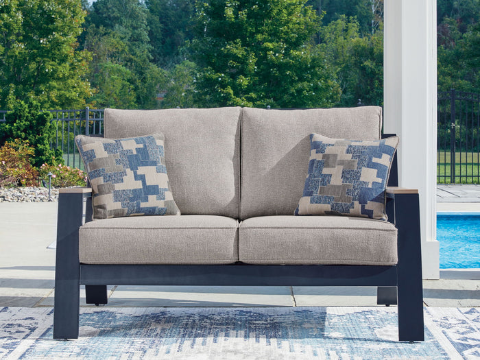 East Beach - Loveseat With Cushion - Blue image 4