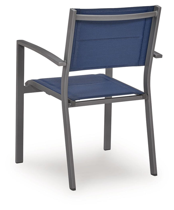 Rocky Creek - Sling Arm Chair (Set of 4) - Blue / Gray image 4