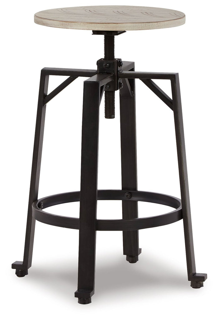 Karisslyn - Swivel Stool (Set of 2) - Whitewash / Black image 4