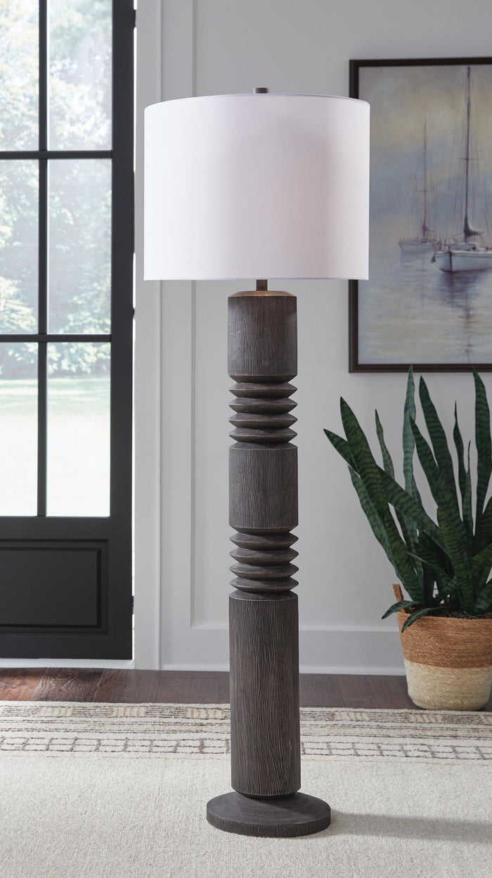 Fainwell - Poly Floor Lamp - Distressed Black image 4