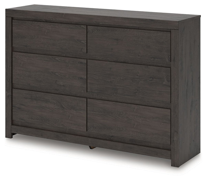 Fraluna - Six Drawer Dresser - Charcoal image 4