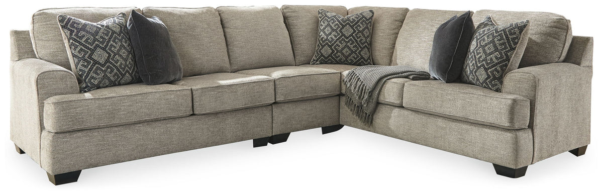 Beige / 3 Pc. Left Arm Facing Loveseat Sectional
