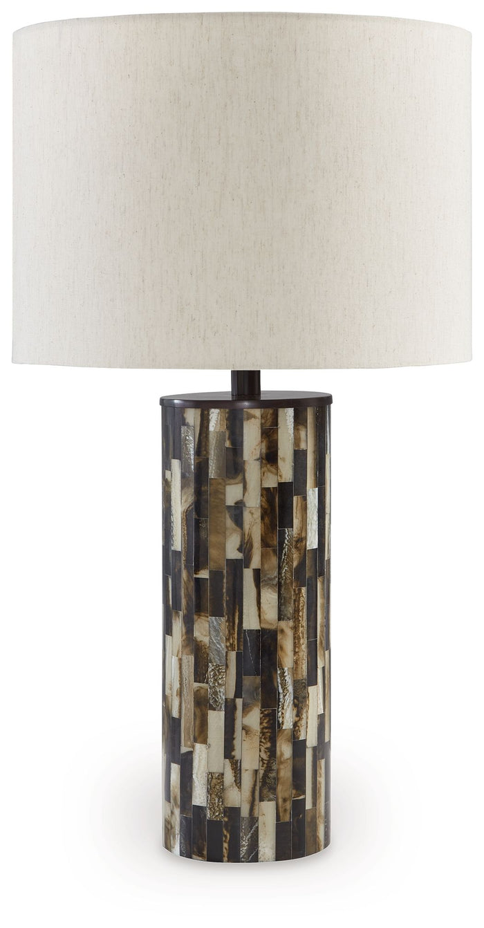 Ellford - Poly Table Lamp - Black / Brown / Cream image 1