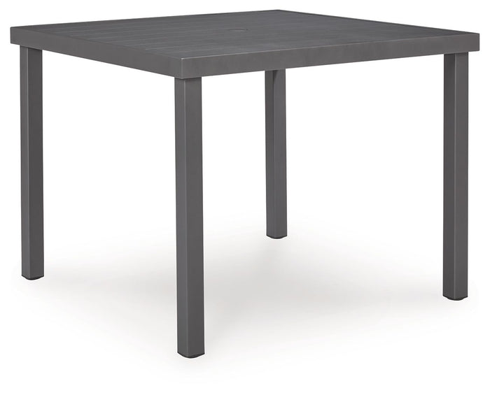 Rocky Creek - Square Dining Table With Umbrella Option - Gray image 1