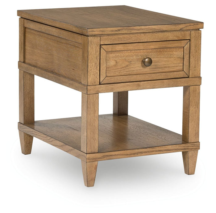 Sharlance - Rectangular End Table - Light Brown image 1