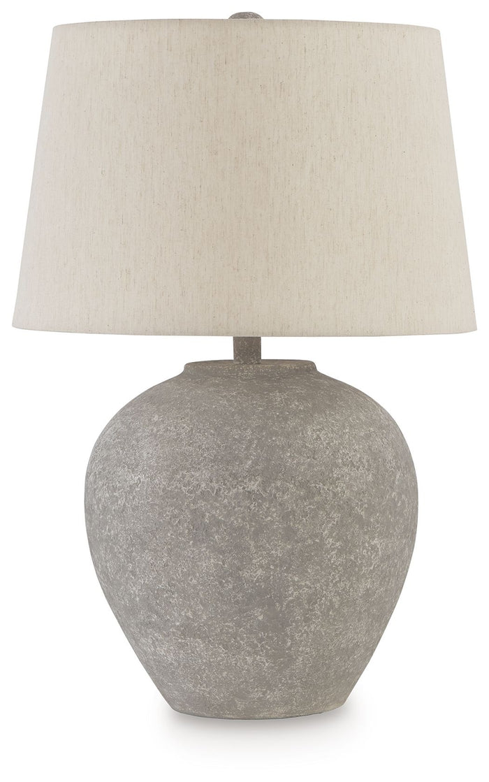 Dreward - Paper Table Lamp - Distressed Gray image 1