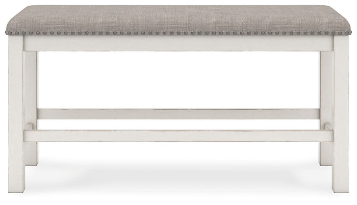 Robbinsdale - Dbl Counter Height Upholstered Dining Bench - Antique White image 4